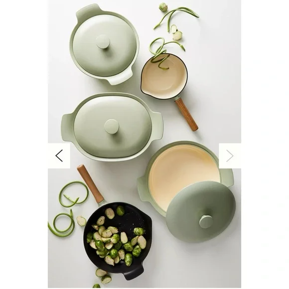 BergHOFF Ron 7" Saucepan 1.8Qt., Green, Enameled Cast Iron, Wood Handle